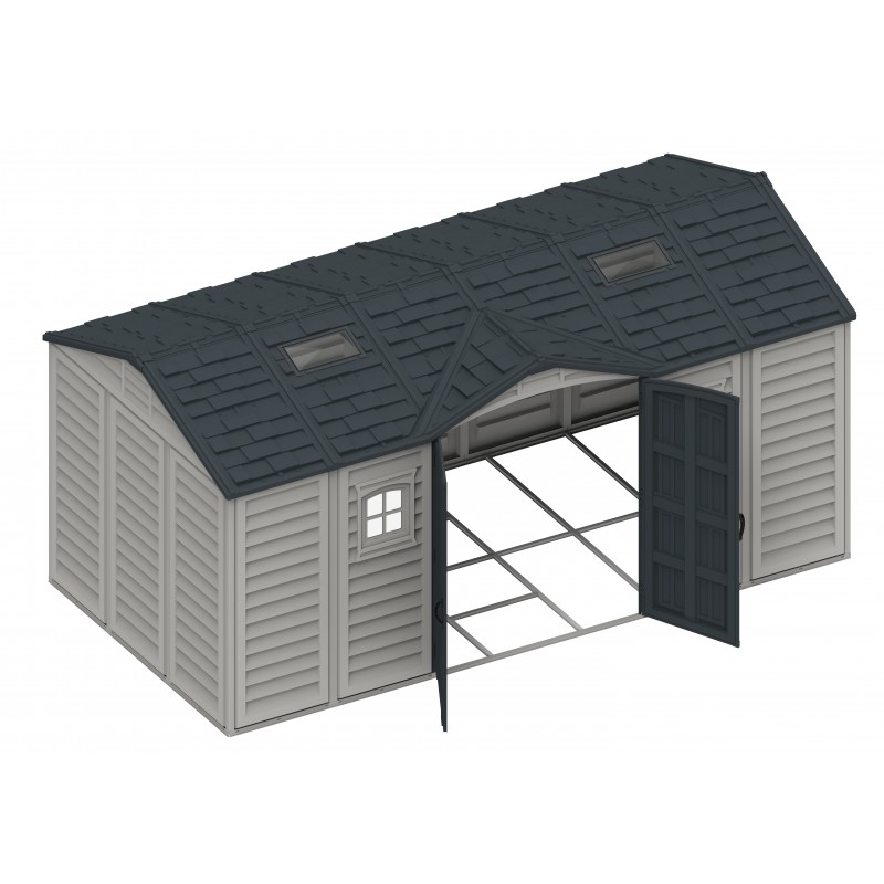 DuraMax 10.5x8 Apex Pro Vinyl Resin Storage Shed Kit W/ Double Doors (40116) - Image 5