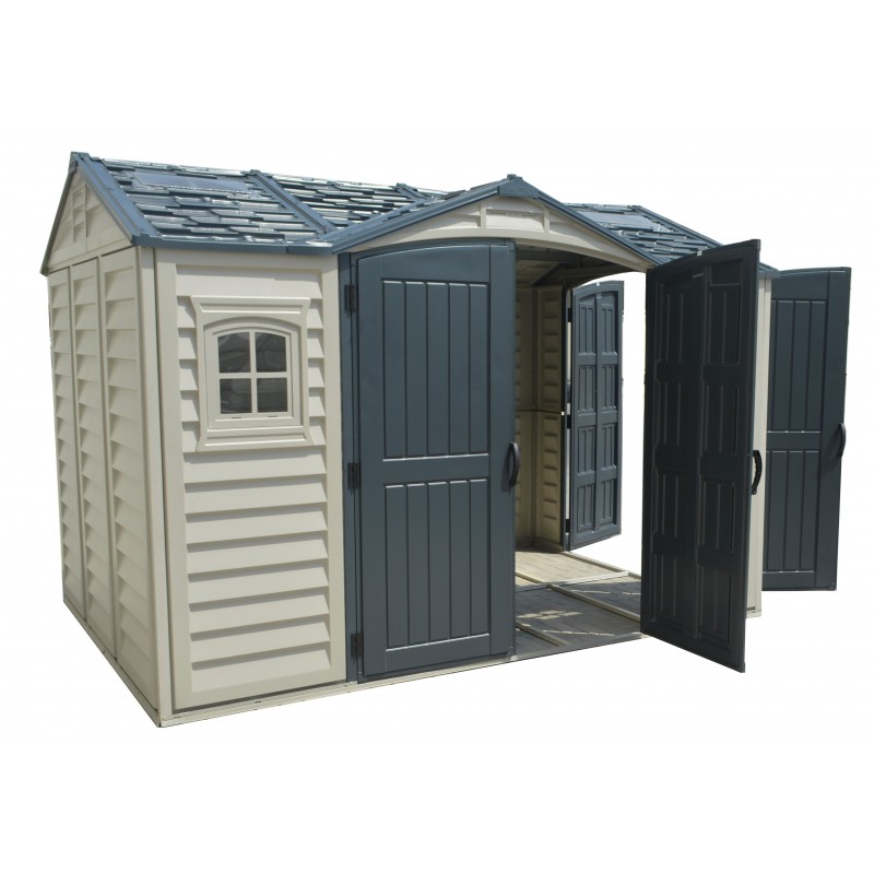 DuraMax 10.5x8 Apex Pro Vinyl Resin Storage Shed Kit W/ Double Doors (40116) - Image 7