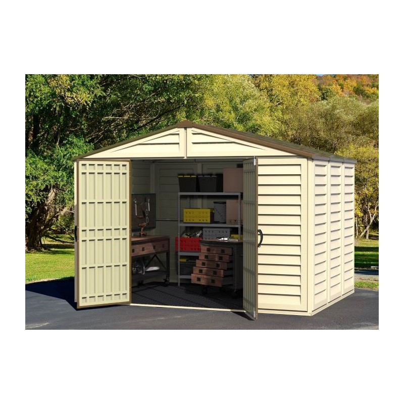 DuraMax 10.5x8 Woodbridge Plus Vinyl Storage Shed W/ Foundation Kit (40214) - Image 4