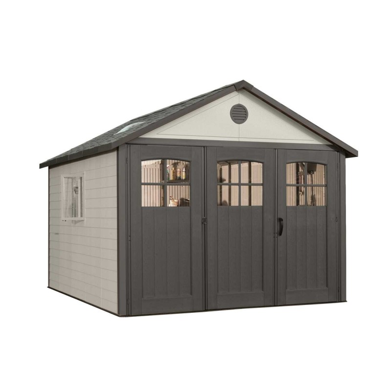 Lifetime 11x11 Plastic Storage Shed W/ 9ft Wide Doors (60187)