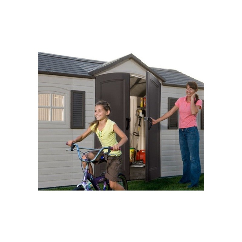 Lifetime 15x8 Plastic Garden Storage Shed Kit W/ Floor (6446) - Image 3