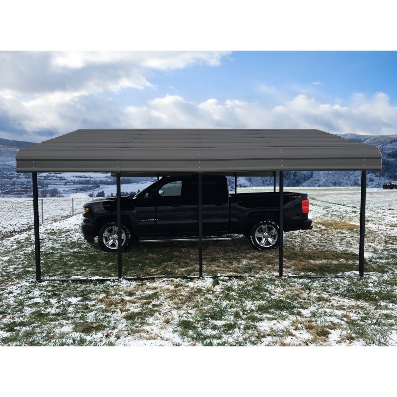 Arrow Steel 20x24x7 DIY Carport Kit - Charcoal (CPHC202407) - Image 3