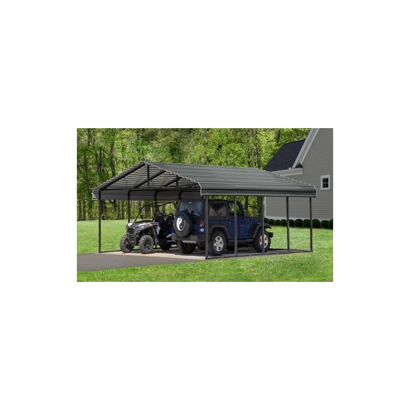 Arrow Steel 20x24x7 DIY Carport Kit - Charcoal (CPHC202407) - Image 7