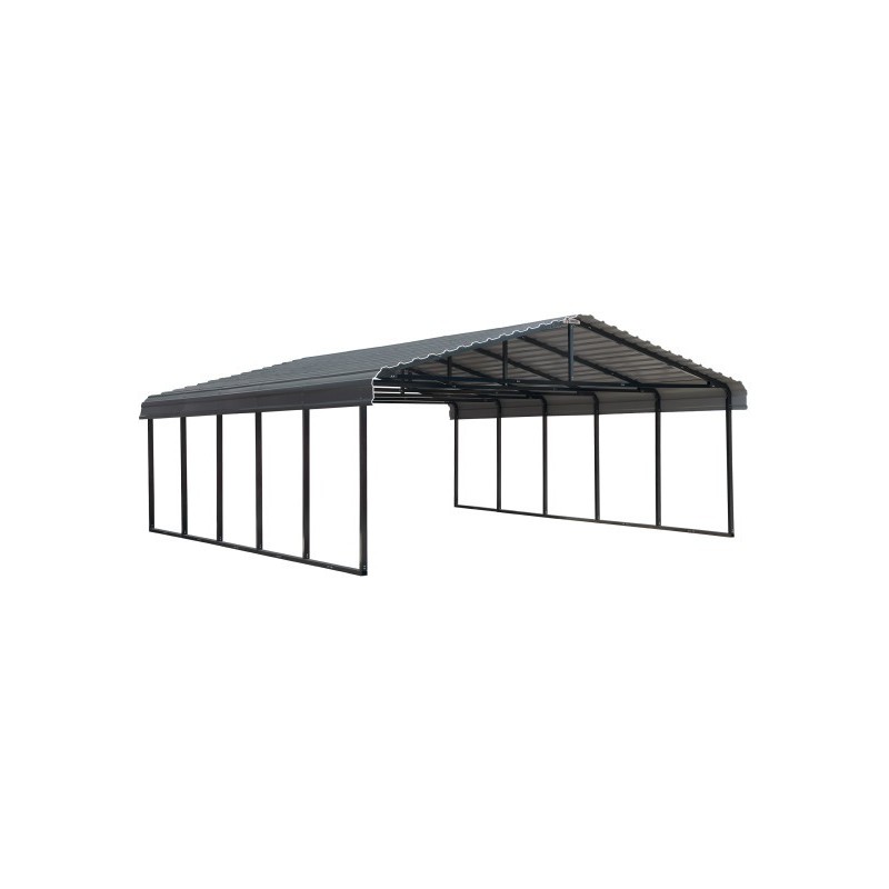 Arrow Steel 20x24x7 DIY Carport Kit - Charcoal (CPHC202407)