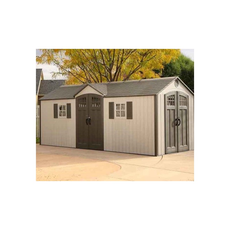 Lifetime 20x8 Plastic Storage Shed Kit W/ Floor (60127)