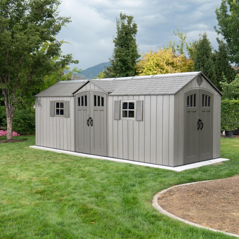 Lifetime 20x8 Plastic Storage Shed Kit W/ Floor (60351) - Image 5