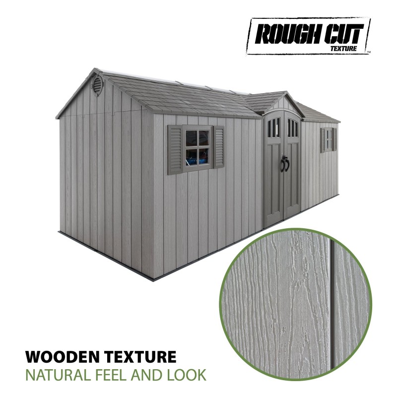 Lifetime 20x8 Plastic Storage Shed Kit W/ Floor (60351) - Image 6