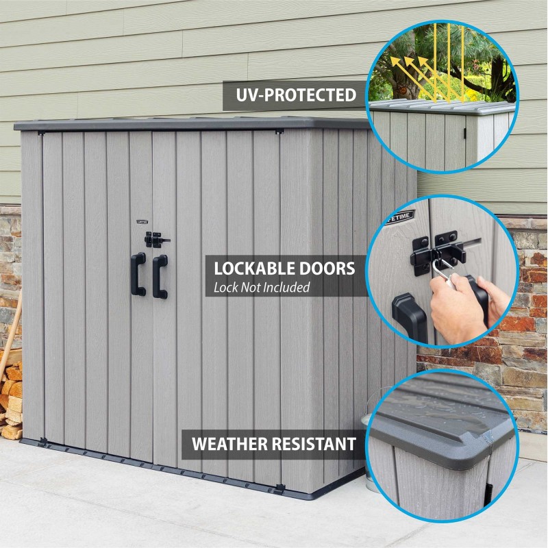 Lifetime 6x3 Rough Cut Utility Backyard Shed (60331U) - Image 4