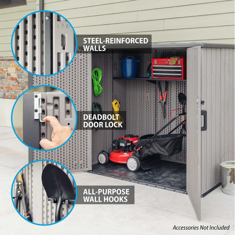 Lifetime 6x3 Rough Cut Utility Backyard Shed (60331U) - Image 5