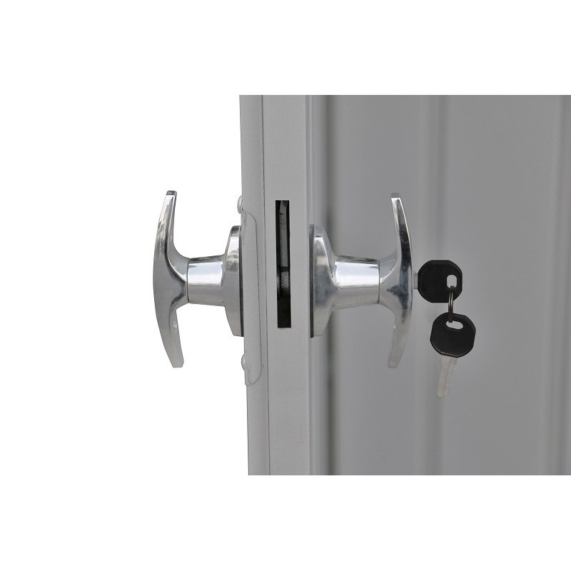 Duramax 6x5 Palladium Metal Storage Shed Kit - Light Gray (41872) - Image 4
