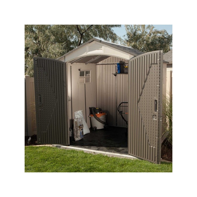 Lifetime 7x7 Plastic Storage Shed Kit - 2 Windows (60042) - Image 2