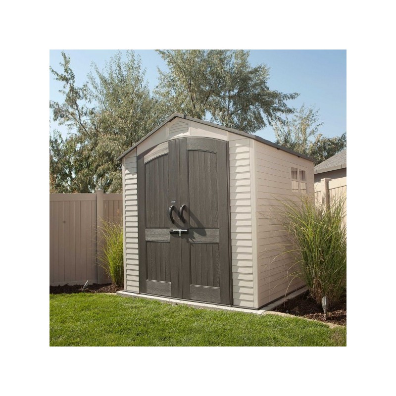 Lifetime 7x7 Plastic Storage Shed Kit - 2 Windows (60042)