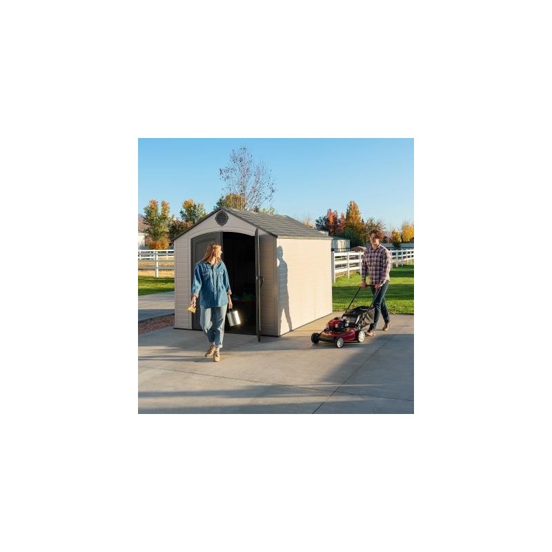 Lifetime 8x10 Double-Wall Outdoor Storage Shed With Floor (60371) - Image 3