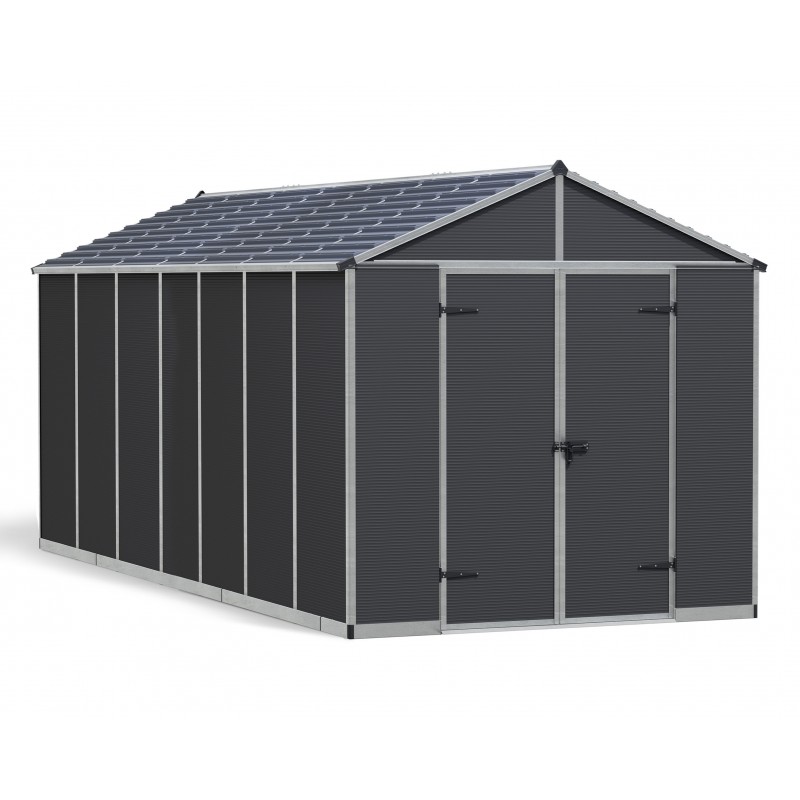 Rubicon 8x20 Palram Canopia Shed - Gray (HG9735GY)