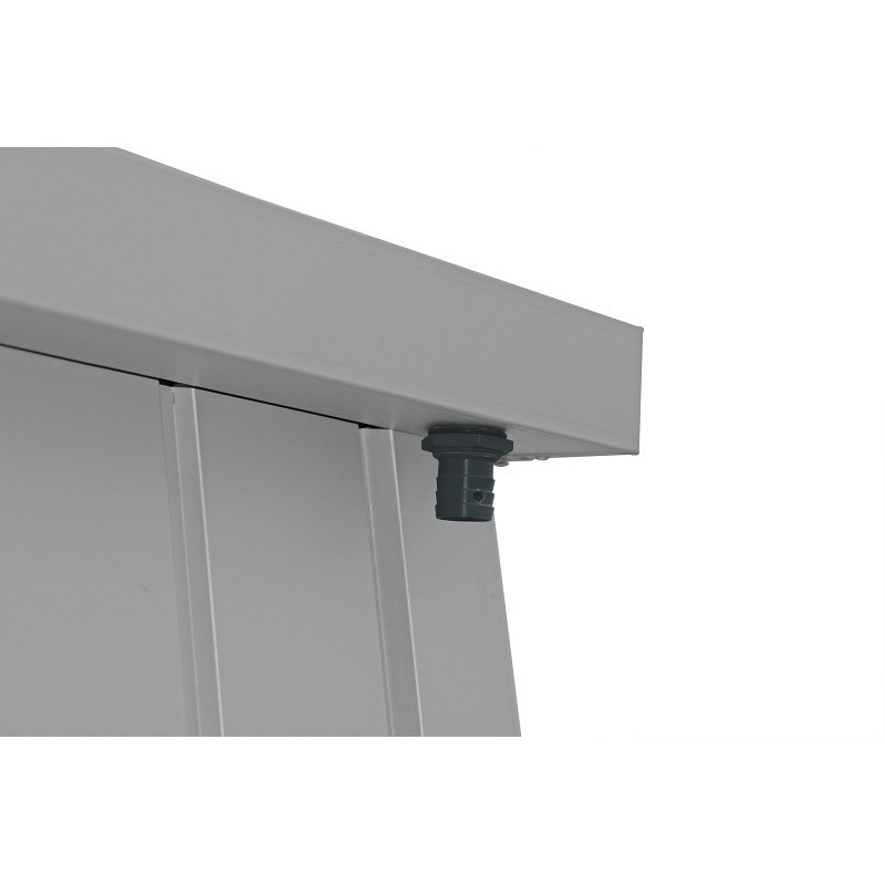 DuraMax 8x6 Palladium Metal Storage Shed Kit - Light Gray (41372) - Image 3