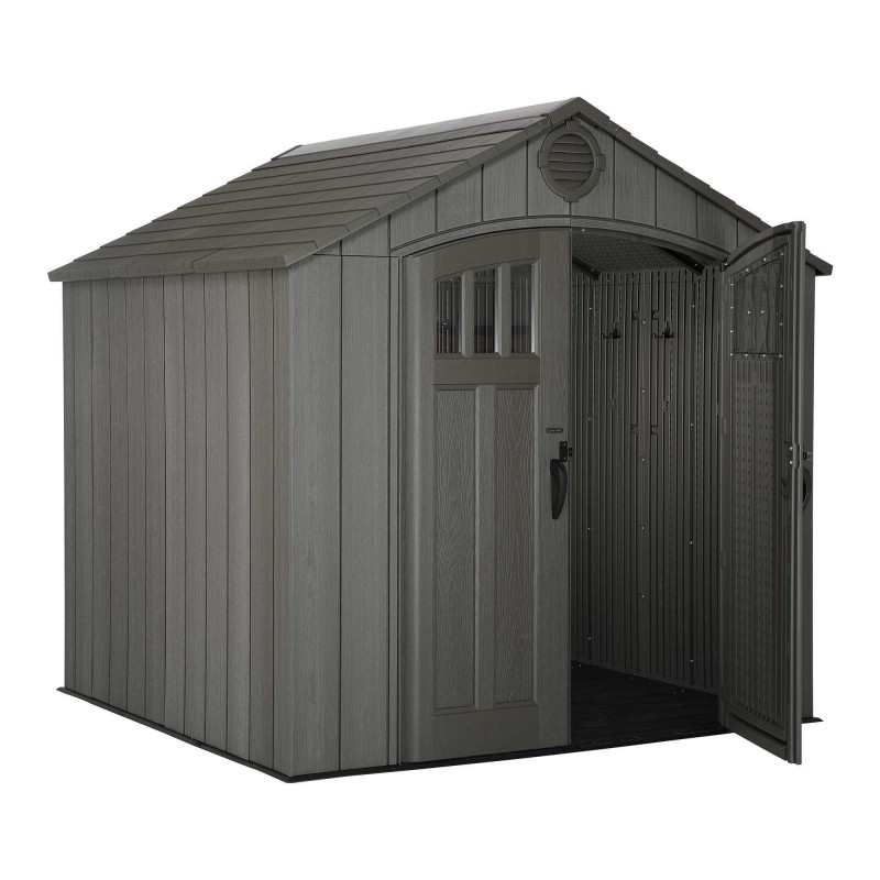 Lifetime 8x7.5 Rough Cut Plastic Storage Shed Kit W/ Floor (60230A) - Image 4