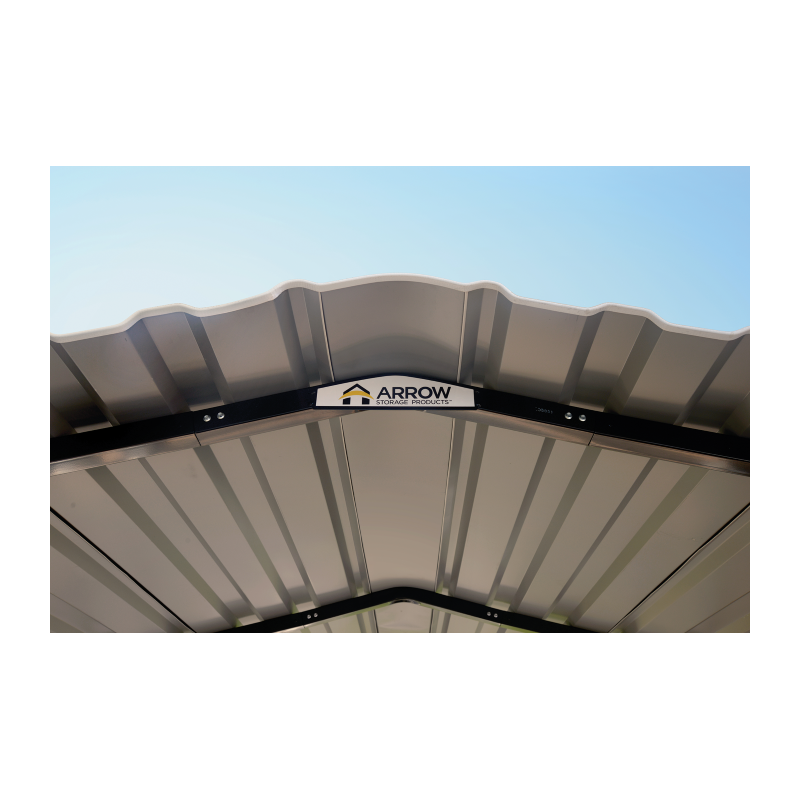 Arrow 1-Sided 10x20x7 Galvanized Steel Carport Kit - Charcoal (CPHC102007ECL1) - Image 6