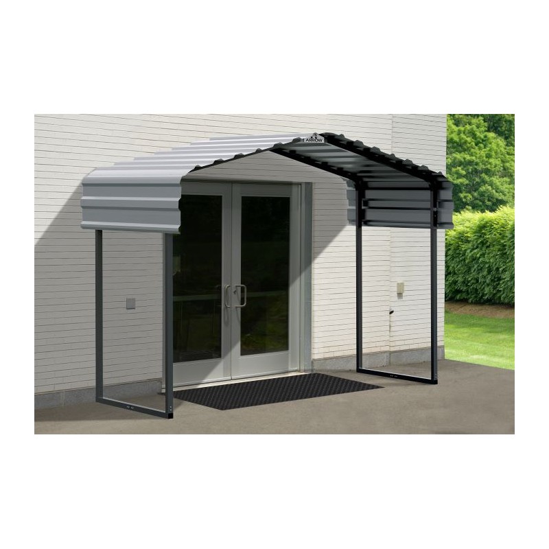 Arrow Metal Canopy 10 X 6 X 7 Ft. Eggshell (CPH100607DS) - Image 4