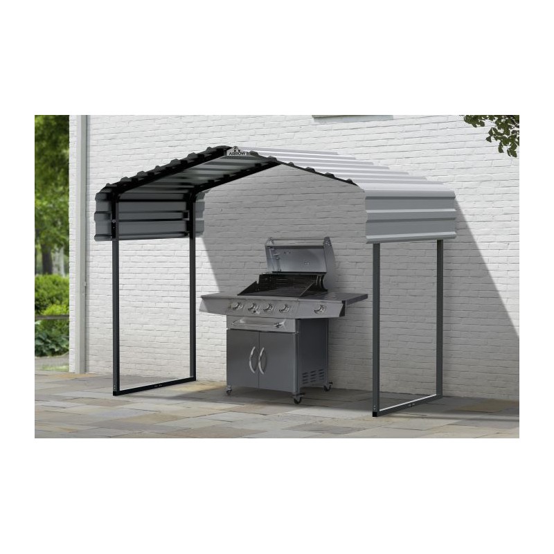 Arrow Metal Canopy 10 X 6 X 7 Ft. Eggshell (CPH100607DS) - Image 5