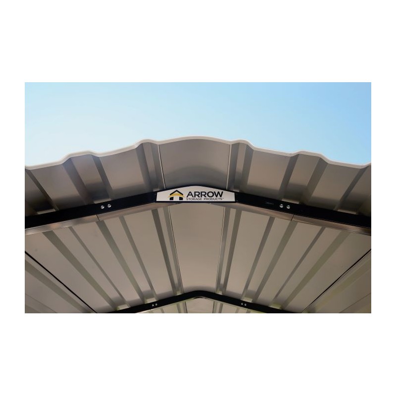Arrow Metal Canopy 10 X 6 X 7 Ft. Eggshell (CPH100607DS) - Image 6