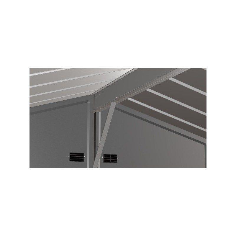 Arrow Select 8x6 Steel Storage Shed Kit - Charcoal (SCG86CC) - Image 6