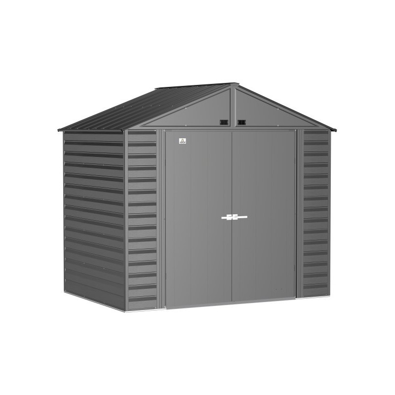 Arrow Select 8x6 Steel Storage Shed Kit - Charcoal (SCG86CC)