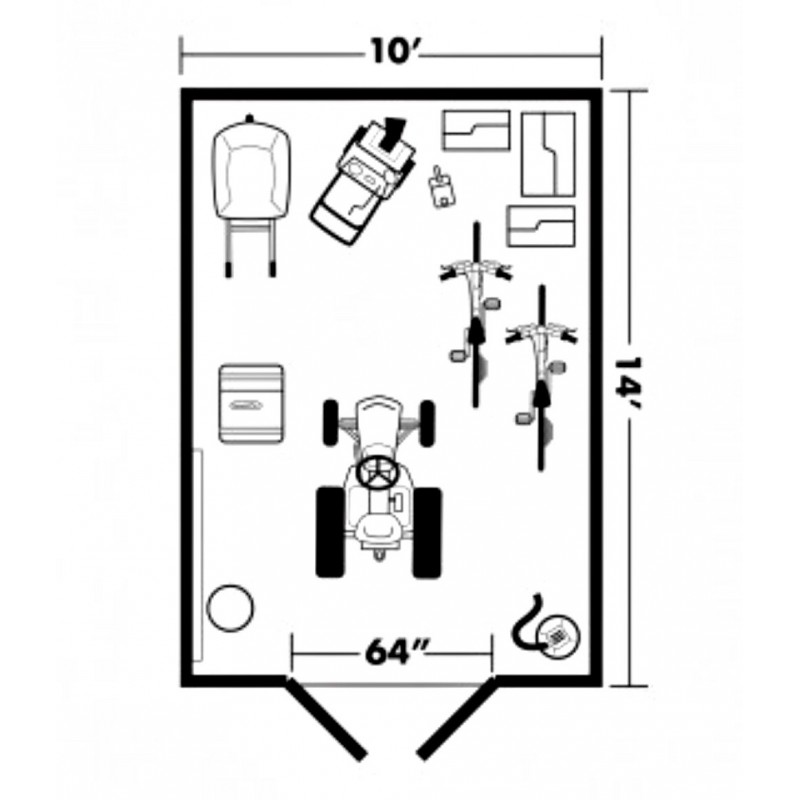 Handy Home Berkley 10x14 Wood Storage Shed Kit - Barn Style (18421-5) - Image 4