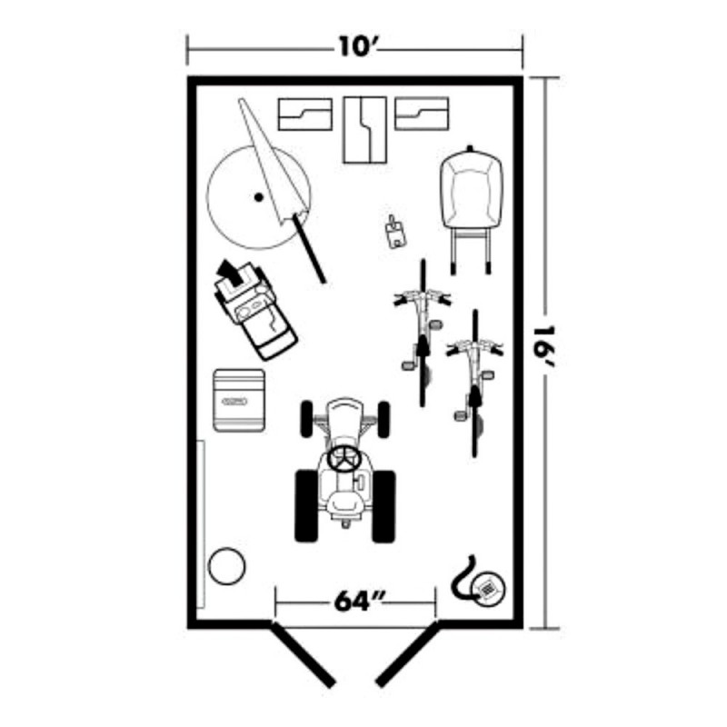 Handy Home Berkley 10x16 Wood Storage Shed Kit - Barn Style (18514-4) - Image 4