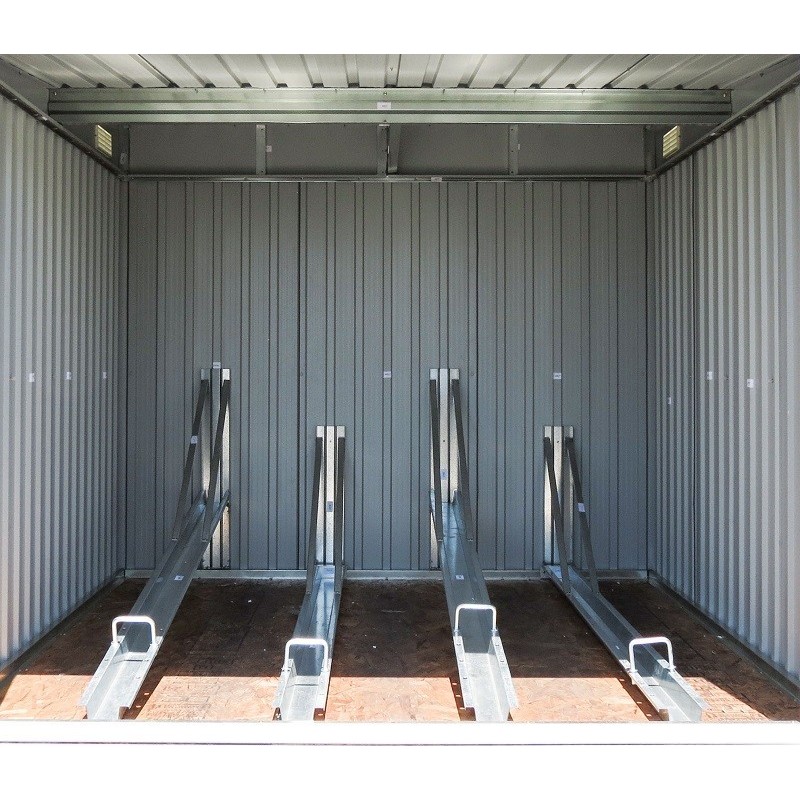 Duramax 6x6 Bicycle Metal Shed - Anthracite W/ White (73051) - Image 3