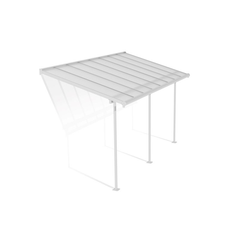 Palram - Canopia Sierra 7.5' X 15' Patio Cover Kit - White/Clear (HG9084)