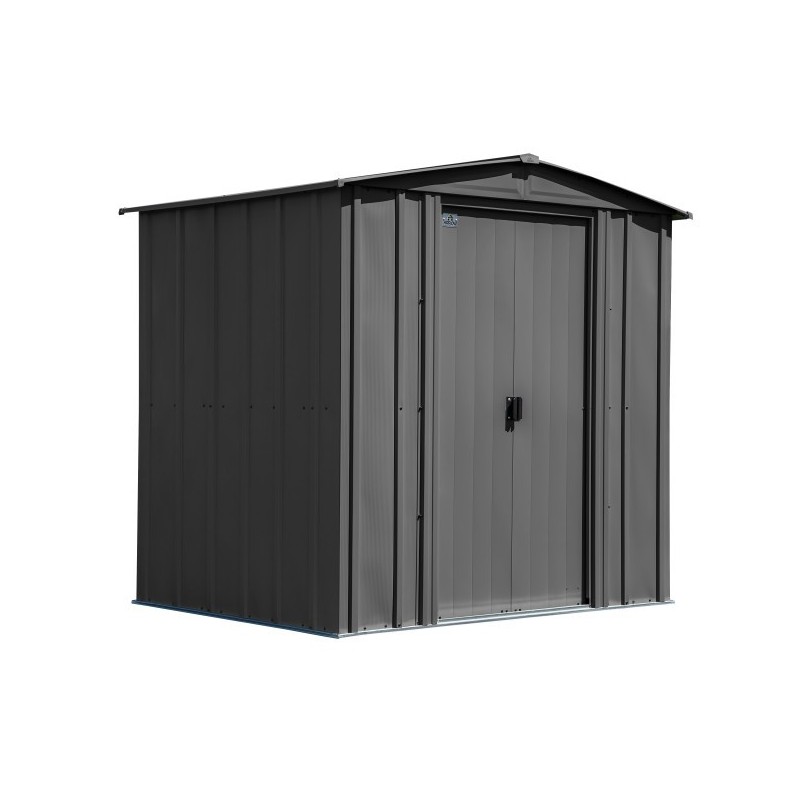 Arrow Classic 6x5 Steel Storage Shed Kit - Charcoal (CLG65CC)