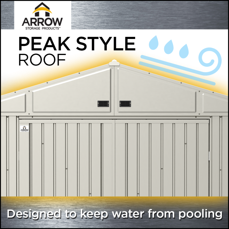 Arrow Elite 12x16 Steel Storage Shed Kit - Anthracite (EG1216AN) - Image 6