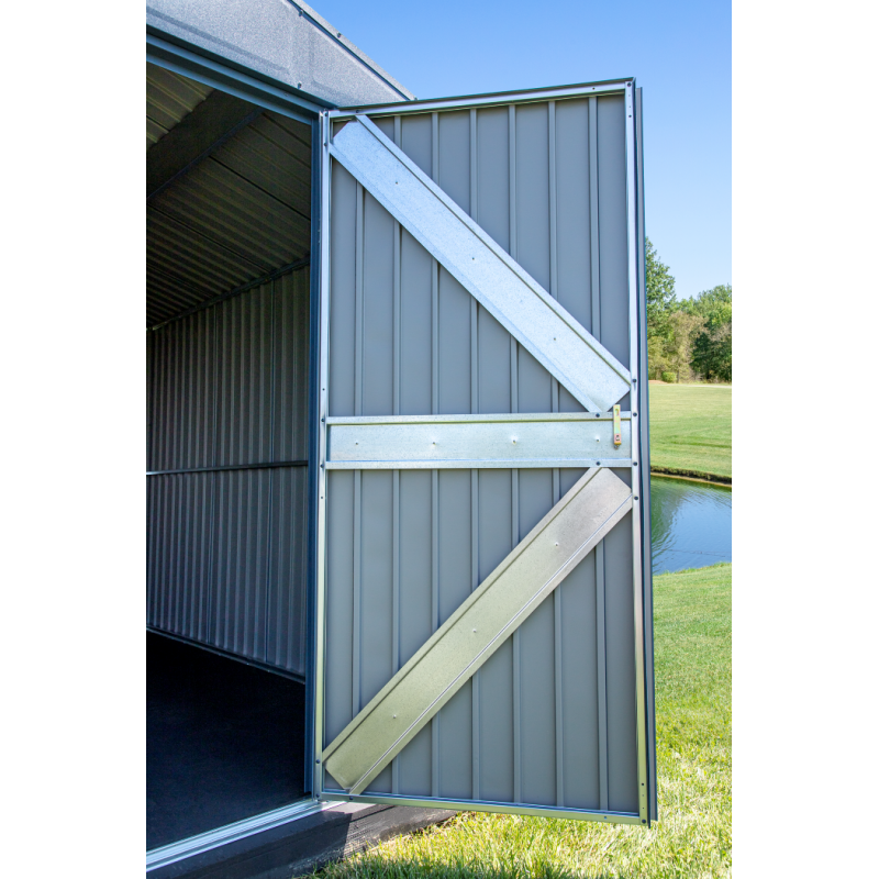 Arrow Elite 14x16 Steel Storage Shed - Cool Grey (EG1416CG) - Image 5