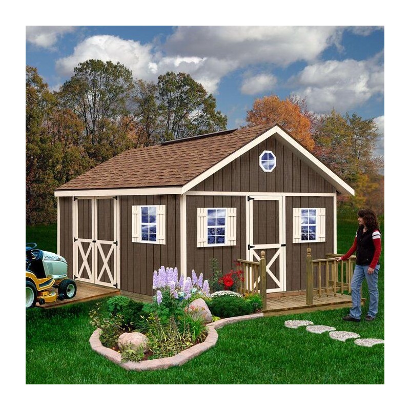 Best Barns Fairview 12x16 Wood Storage Shed Kit - ALL Pre-Cut (Fairview_1216) - Image 4