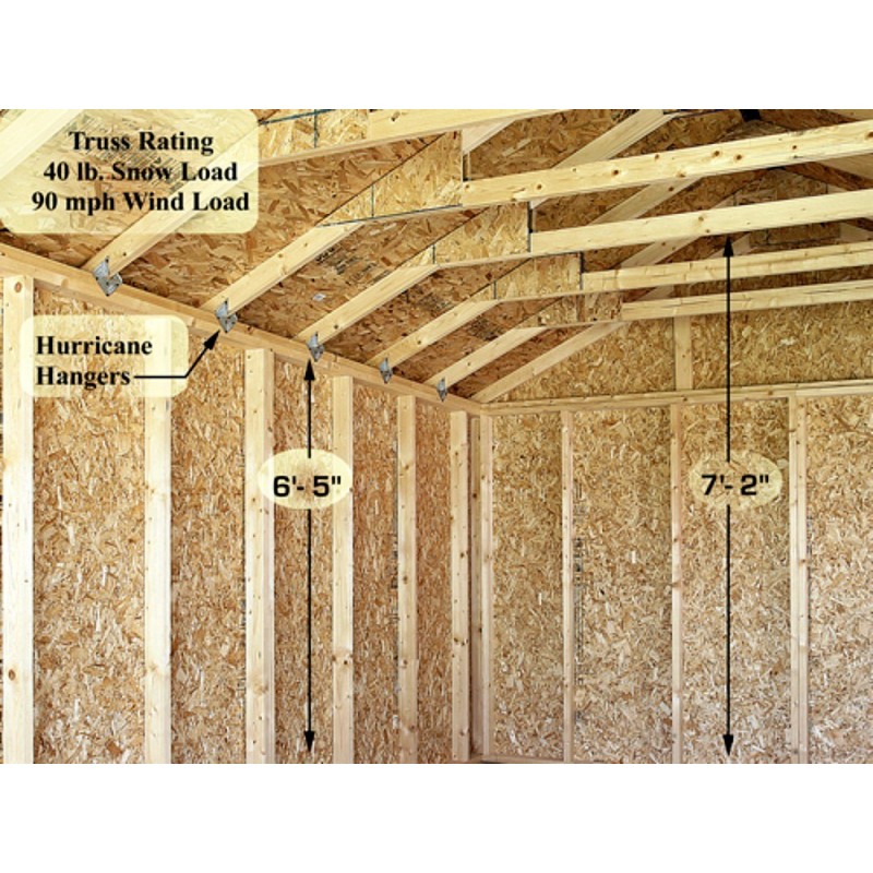 Best Barns Fairview 12x16 Wood Storage Shed Kit - ALL Pre-Cut (Fairview_1216) - Image 5