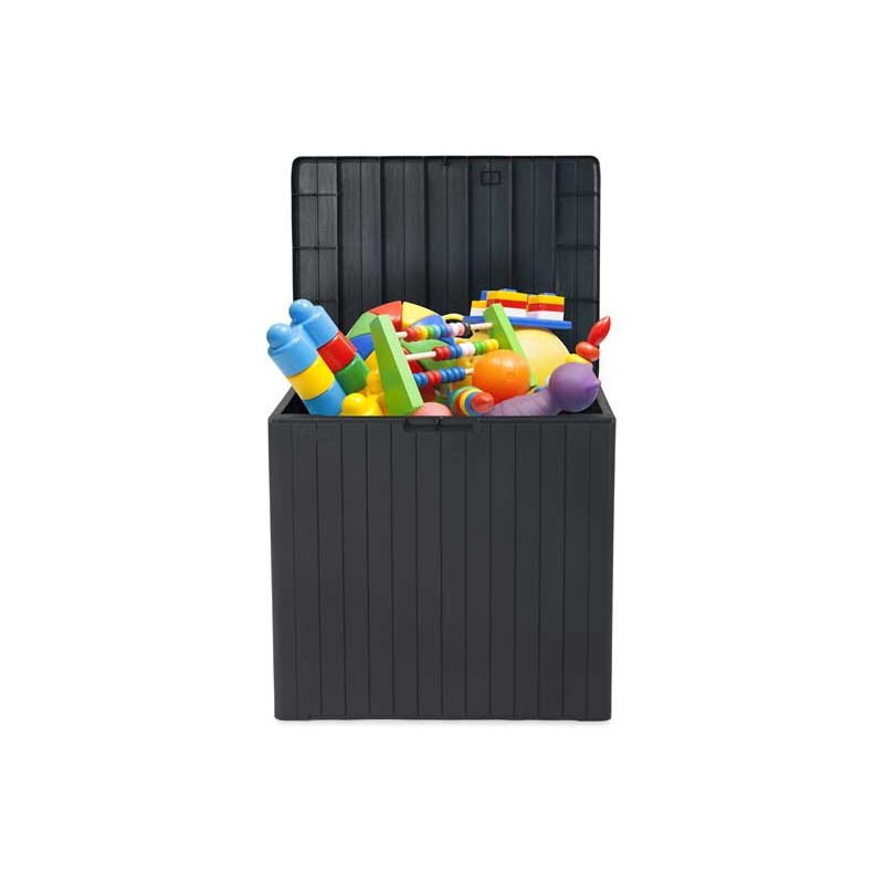 Keter City Box 30 Gallon Deck Box- Graphite (251987) - Image 3