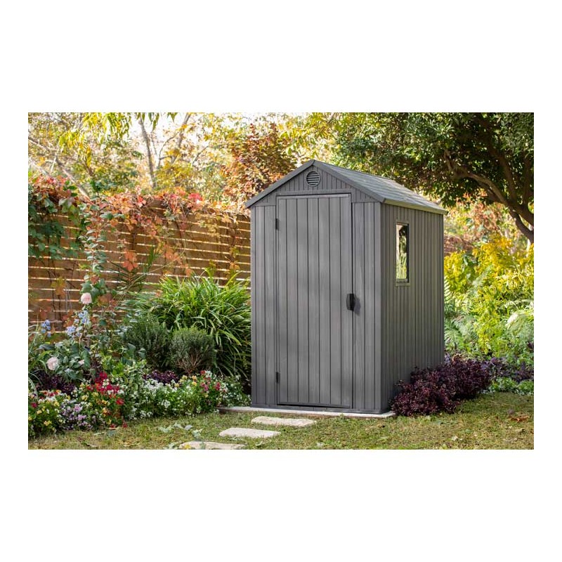 Keter Darwin 4x6 Storage Shed - Graphite (252274) - Image 4