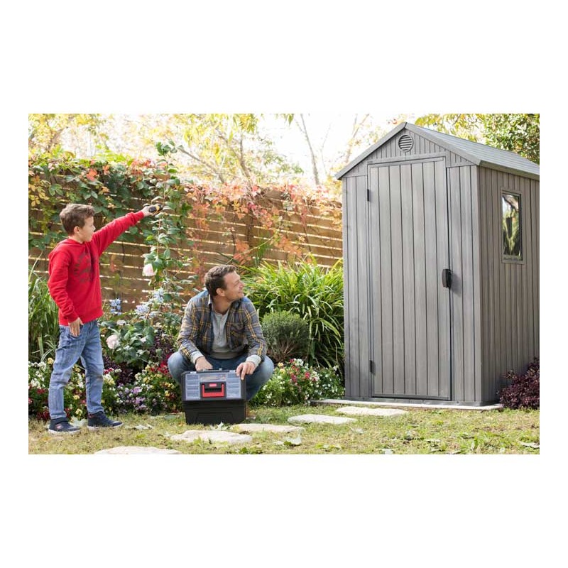 Keter Darwin 4x6 Storage Shed - Graphite (252274) - Image 5