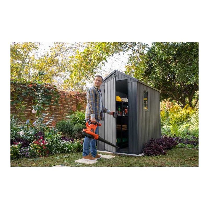Keter Darwin 4x6 Storage Shed - Graphite (252274) - Image 6