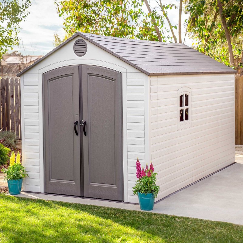 Lifetime 8x15 Plastic Storage Shed Kit W/ 2 Windows (60075) - Image 6