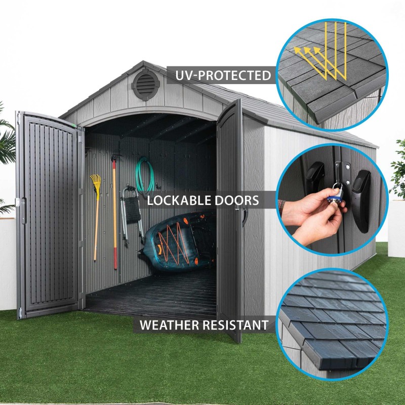 Lifetime 8x20 Plastic Storage Shed Kit (60374) - Image 4