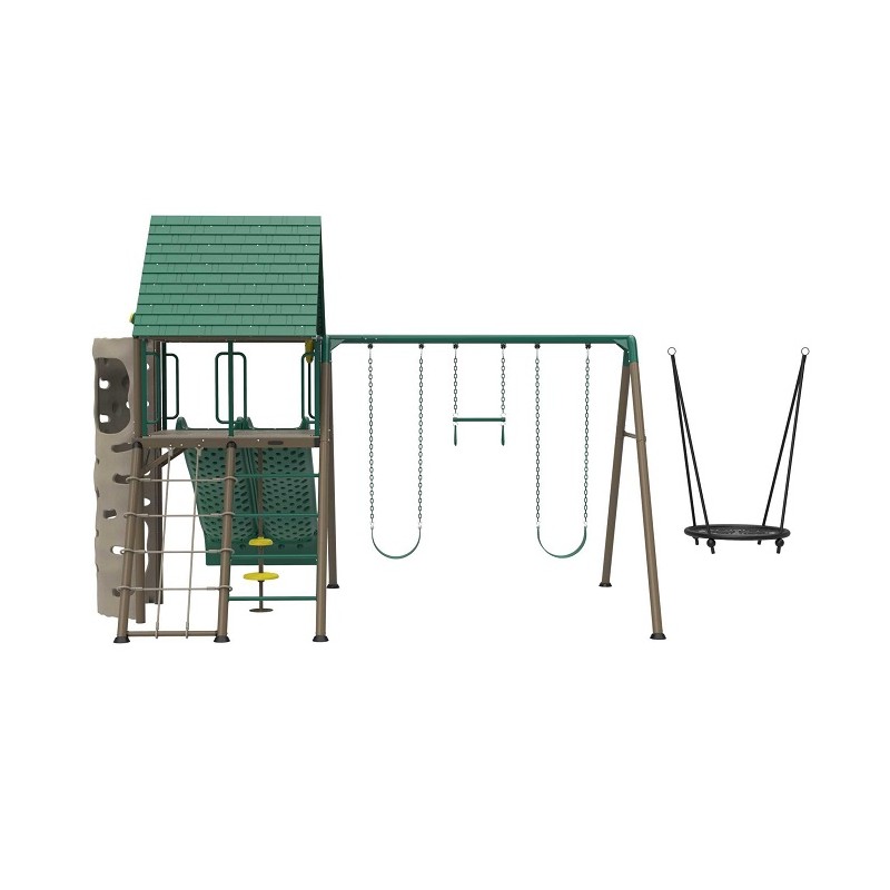Lifetime Big Stuff Two-Slide Swing Set With Clubhouse (91079) - Image 2