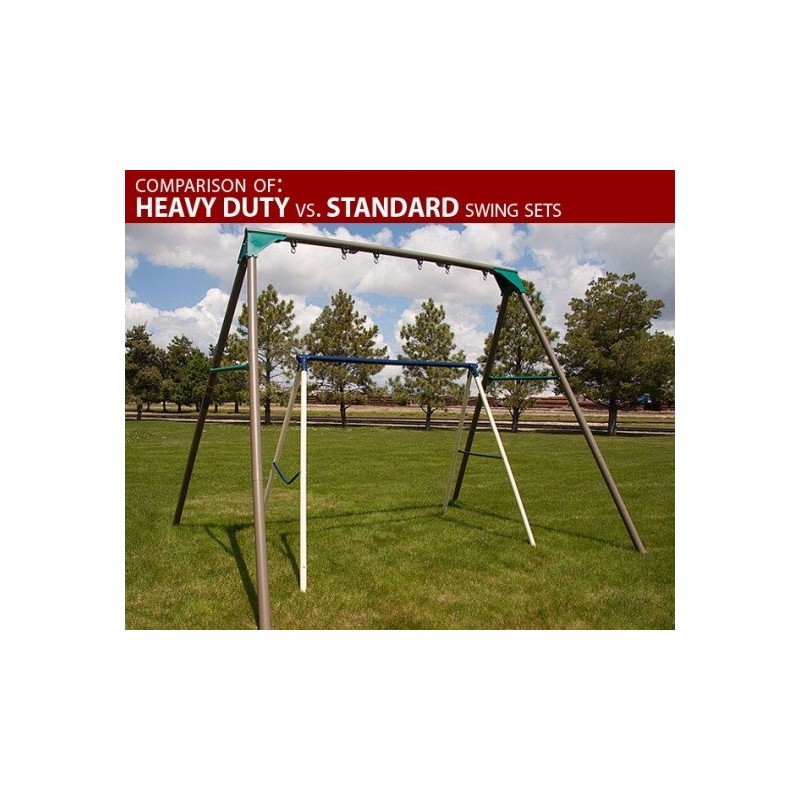 Lifetime Heavy-Duty A-Frame Metal Swing Set Kit - Earthtone (290038) - Image 4