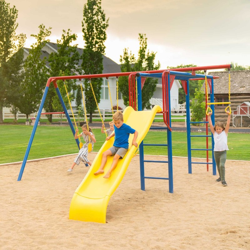 Lifetime Monkey Bar Adventure Swing Set In Primary Colors (91022) - Image 3