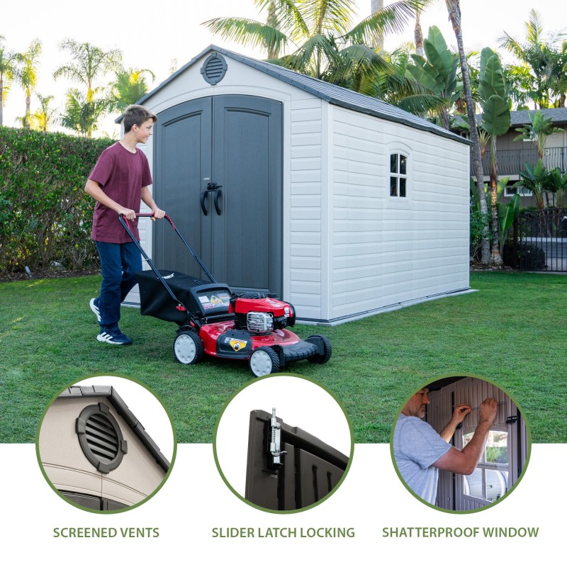 Lifetime 8x12.5 Outdoor Shed Kit W/ Floor (60395) - Image 4