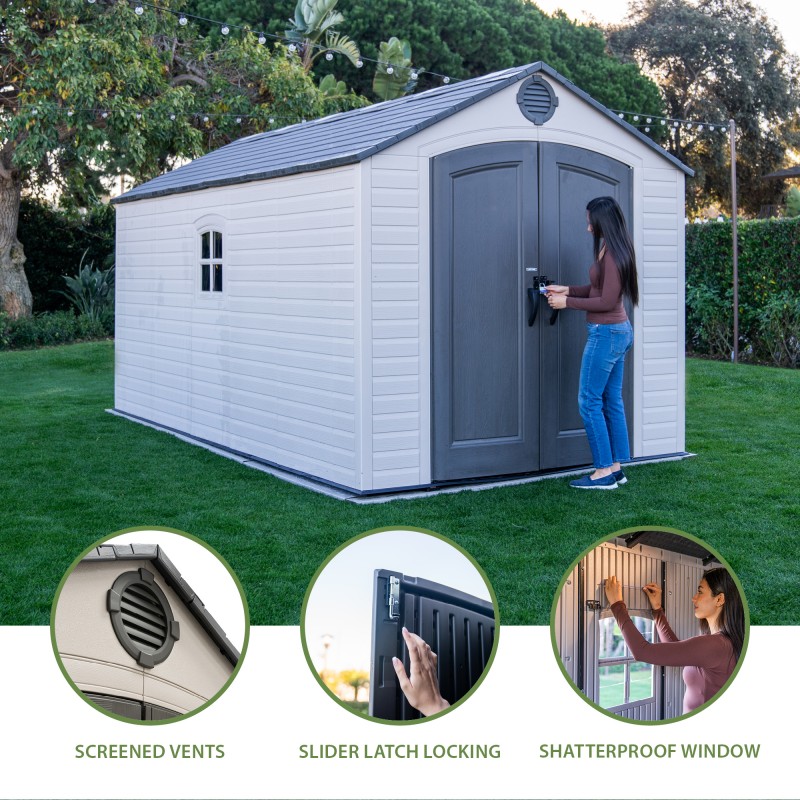 Lifetime Outdoor 8 Ft. X 15 Ft. Storage Shed (60394) - Image 6