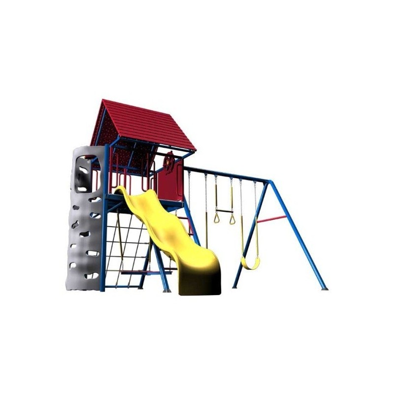 Lifetime Heavy-Duty Metal Playset With Clubhouse - Primary Colors (90137)