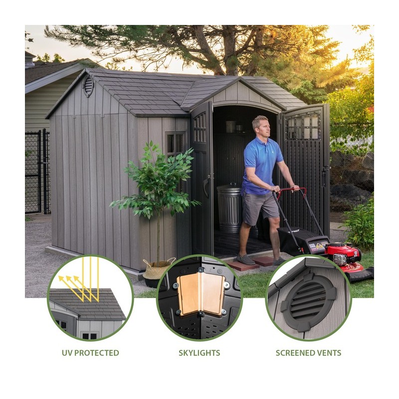 Lifetime Rough Cut 10x8 Outdoor Storage Shed (60334A) - Image 4