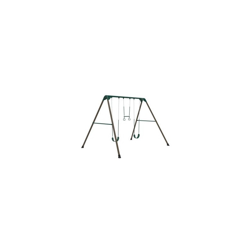 Lifetime Metal Swing Set With Trapeze - Earthtone (91137)