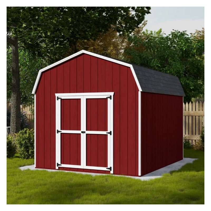 Little Cottage Co. 10x12 Value Gambrel Barn Shed Kit W/ 6' Sidewalls (10x12 VGB-6-PC) - Image 3